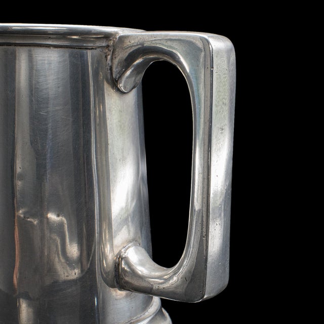 Metal Vintage Wwii Pint Tankard, English, Pewter, Drinking Jug, Glass Base, Maritime For Sale - Image 7 of 9