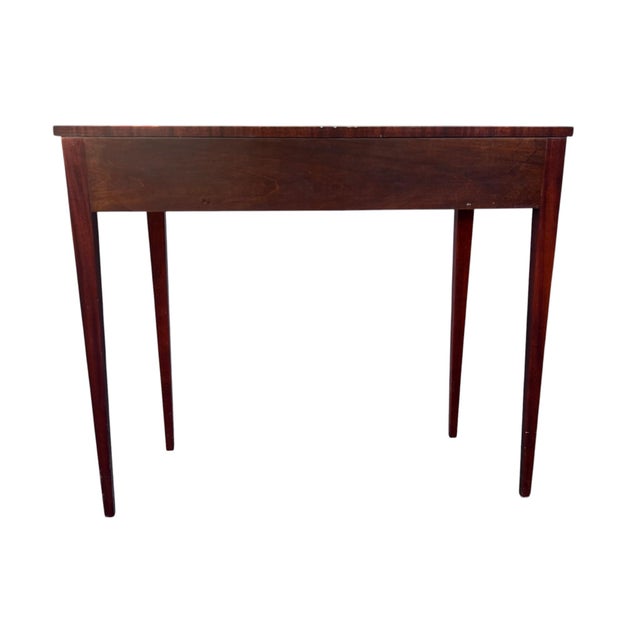 Late 20th Century Mahogany Inlaid Banded Console Table Tradition House For Sale - Image 16 of 18