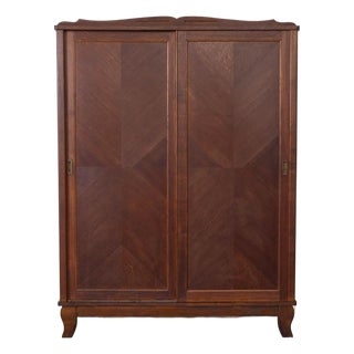 1930s French Oak Armoire For Sale