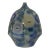 Artistic Flower Blue Green Porcelain Fat Round Body Small Mouth Vase For Sale