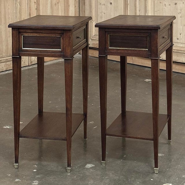 Pair Mid-Century Louis XVI Style Mahogany End Tables For Sale In Dallas - Image 6 of 18