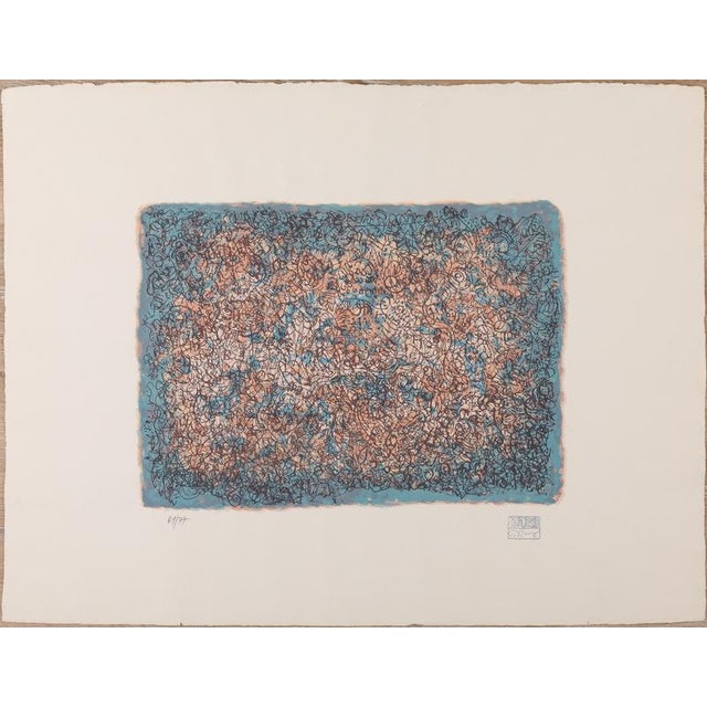 Mark Tobey, Blue Reverie, Silkscreen Print For Sale - Image 6 of 6