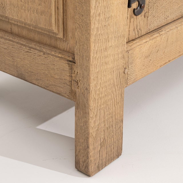 Oak Brutalist Cabinet France 1970s For Sale - Image 11 of 13