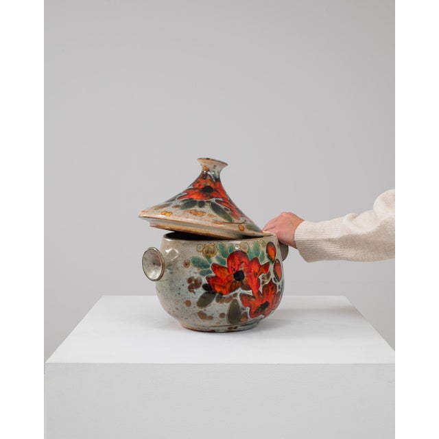 Ceramic 20th Century German Ceramic Pot With Lid For Sale - Image 7 of 11