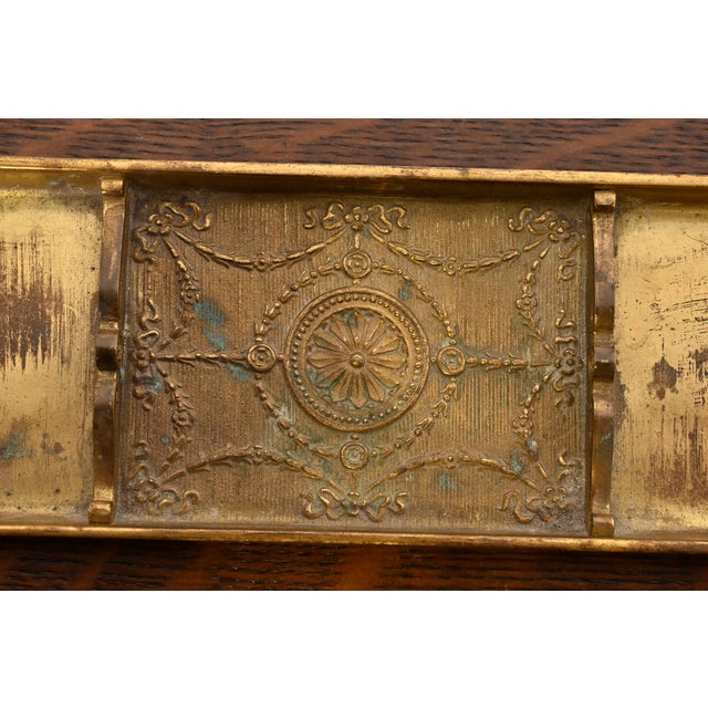 Bronze Tiffany Studios New York Adam Bronze Doré Pen Tray For Sale - Image 8 of 12