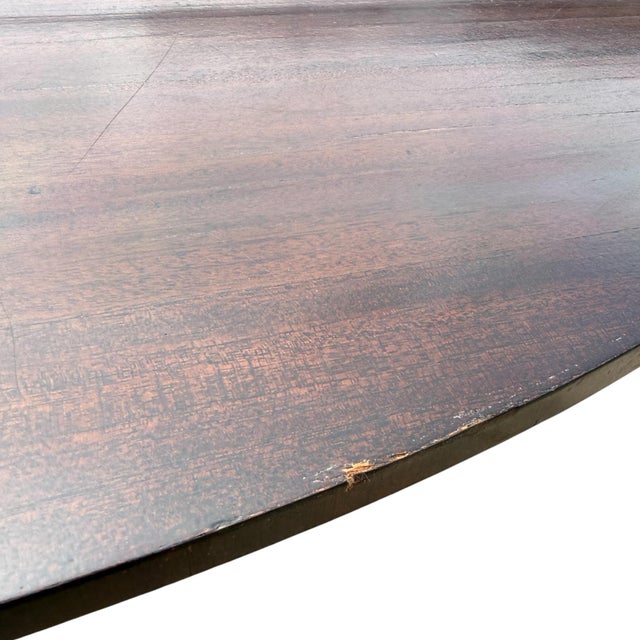 Wood Barbara Barry for Baker Large Art Deco Mahogany Dining Table For Sale - Image 7 of 8