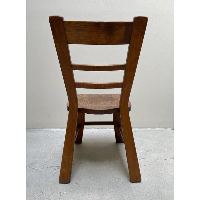 1960s Set of 8 French Brutalist Dining Chairs For Sale - Image 5 of 7