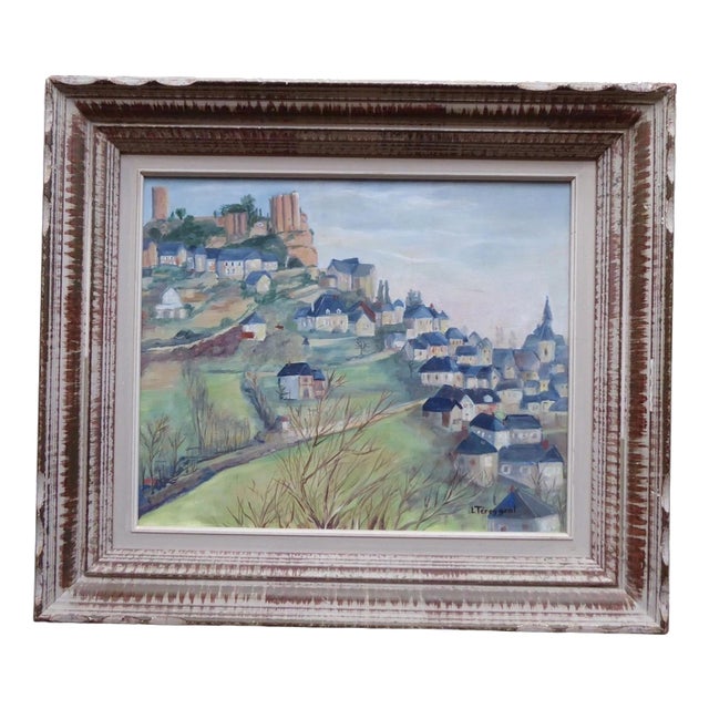 Luce Tereygeol, Landscape of Turenne, 1970s, Oil on Canvas, Framed For Sale