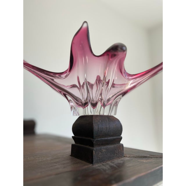 1970s Murano Cerise Pulled Art Glass Bowl For Sale - Image 12 of 12