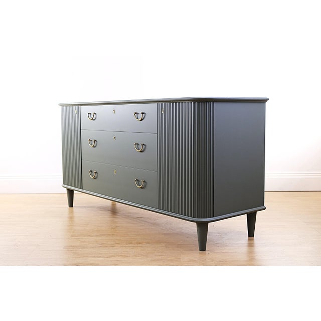 Swedish Modern Sideboard Northern Mystic Green, Sweden, 1930s For Sale - Image 3 of 9