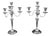 Antique Silver Plated Four Light Candelabra by Hawksworth, 19th Century, Set of 2 For Sale
