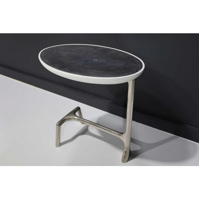 Scala Luxury Uovo Side Table in Polished Nickel For Sale - Image 9 of 9