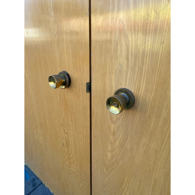 Mid Century Double Entry Doors With Hardware - Set of 2 For Sale - Image 9 of 13
