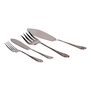 1980s Silver Fish Set of 12 Pair Fish Eaters & Fish Servers, La Regence - 26 pcs