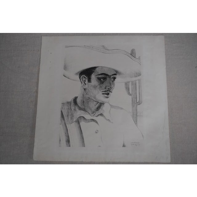 1930s Lawrence Hinckley - Mexican Man - Etching For Sale In Los Angeles - Image 6 of 7