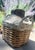 Contemporary Vintage Artisanal Chinese Clay Vessel, Jar, Encased in a Basket Made of Woven Shanxi Willow For Sale - Image 3 of 12