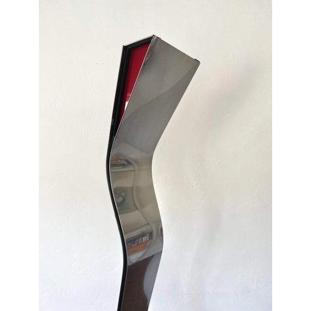 Metal 1970s Postmodern Sculptural Floor Lamp in the Style of Fontana Arte For Sale - Image 7 of 12