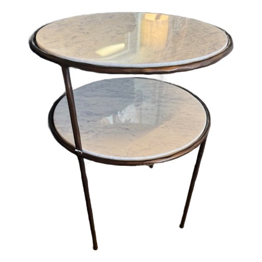 Contemporary Registrar Tiered Side Table For Sale