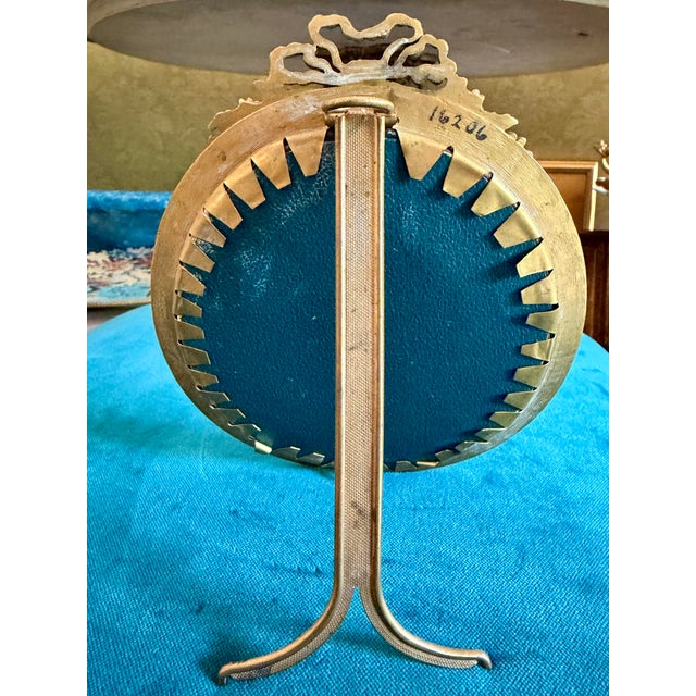 Late 19th Century Rare Signed Antique French Louis XVI Style Miniature Portrait in Ormolu Frame Signed Bussy For Sale - Image 10 of 11