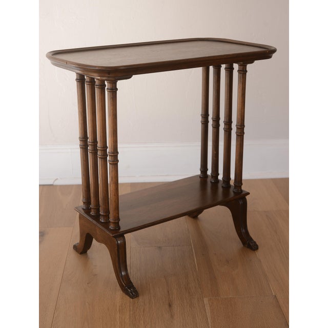 Victorian Antique Victorian Mahogany Side Table With Lion Feet For Sale - Image 3 of 15