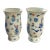 1940s Asian Floral & Butterfly Vases - A Pair For Sale