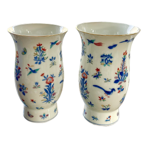 Pair of 1940's Japanese Hand Crafted Vases