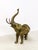 Make a bold statement with this large vintage brass elephant sculpture, featuring a rich natural patina that adds depth,...
