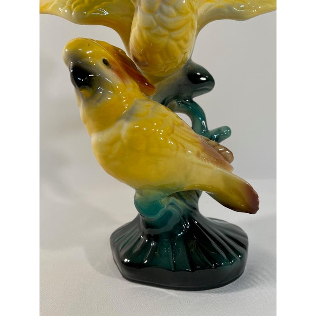 1950s 1950s Yellow Ceramic Cockatoo Figurine For Sale - Image 5 of 15