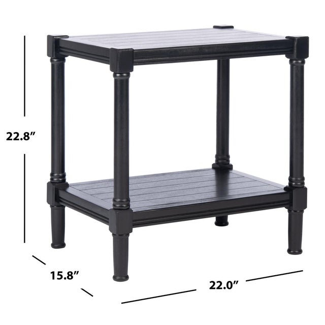 Coastal Rafiki Rectangle Accent Table in Black For Sale - Image 3 of 8