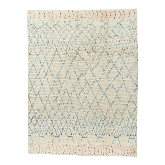 Moroccan Inspired Handwoven Rug 9ft X 12ft 2in For Sale