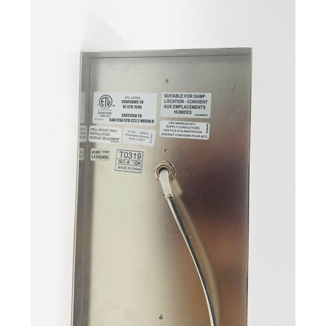 Modern Chrome 3-Globe Wall Sconce or Vanity Light, Frosted Glass Shades For Sale - Image 15 of 15