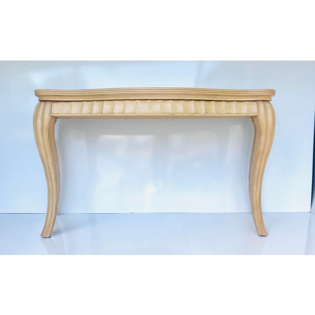 Tan Vintage French Tan Console Table For Sale - Image 8 of 8