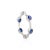 Modern Minimal Everyday Blue Sapphire Stackable Band Ring in 14k Size 5 For Sale - Image 3 of 10