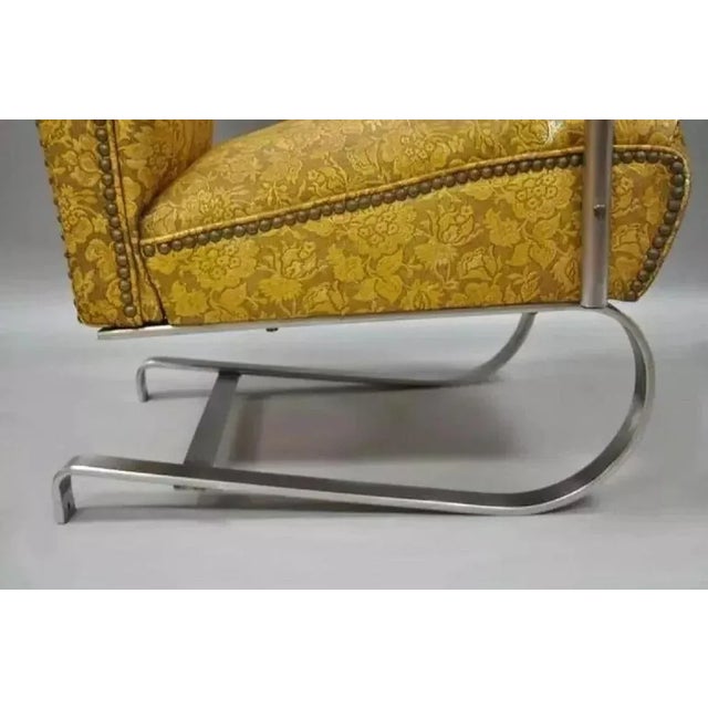 Early 20th Century Art Deco Lloyd Kem Weber Style Chrome Steel Springer Lounge Chairs - a Pair For Sale In Philadelphia - Image 6 of 12