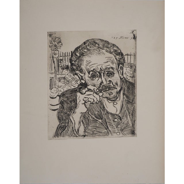 After Vincent Van Gogh, Portrait of Doctor Gachet, Engraving For Sale - Image 9 of 9