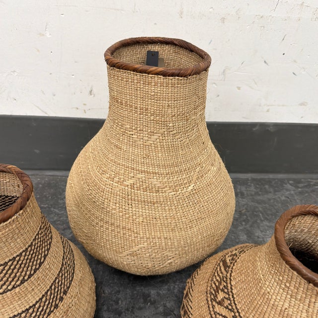 Singita Binga Nongo Natural Woven Gourd Baskets, Set of Three For Sale In San Francisco - Image 6 of 12
