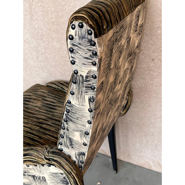 Gio Ponti Italian Mid-Century Modern Set of 4 Chair in the Gio Point Style For Sale - Image 4 of 18