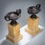 Bronze Tazzas on Siena Marble Pedestals, Set of 2 For Sale - Image 4 of 10