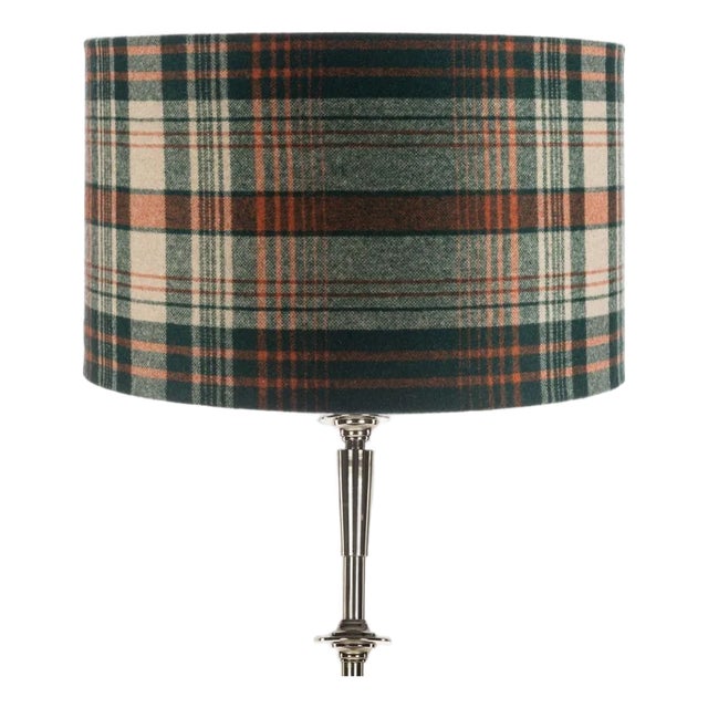 Mind the Gap Monterey Plaid Green Lampshade, Large For Sale