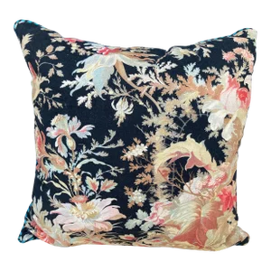 Antique French Floral Print Pillow