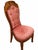 Wood Vintage Figured Wood Double-Pedestal Dining Table With Eight Rose Upholstered Cane-Back Chairs — Nine-Piece Set For Sale - Image 7 of 18