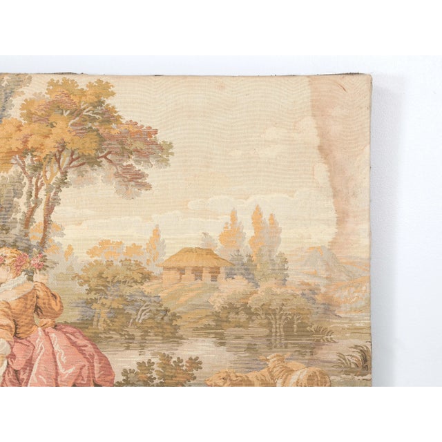 Antique French Wall Tapestry C1900-1920 For Sale - Image 10 of 12
