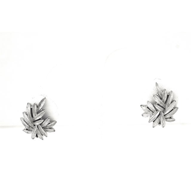 Trifari 1950s Organic Modern Silver Leaf Necklace & Earrings Set - 3 Pieces For Sale - Image 11 of 11