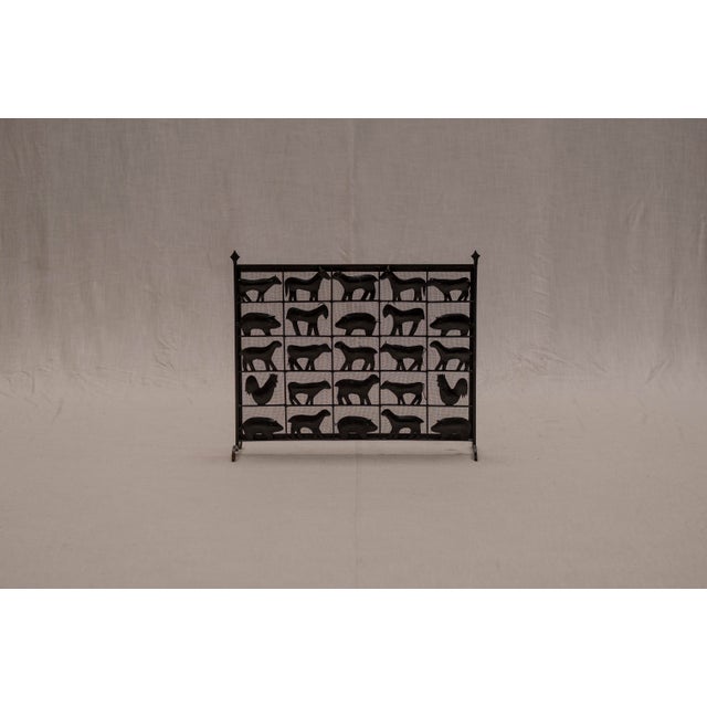 Fire Screen by Jean Touret for Les Artisans de Marolles, France, 1950s For Sale - Image 4 of 9