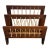 Vintage Danish Modern Style Wood Magazine Rack With Rope Lacing For Sale