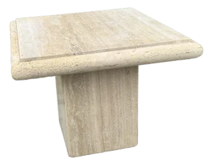 Vintage Italian Travertine Side Table