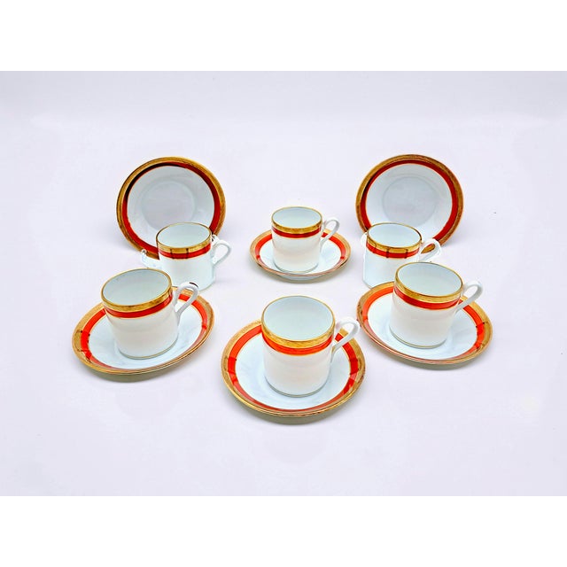 Empire Model Palermo Decor Coffee Cups by Richard Ginori for Doccia Manufactory, 1980s, Set of 6 For Sale - Image 6 of 6