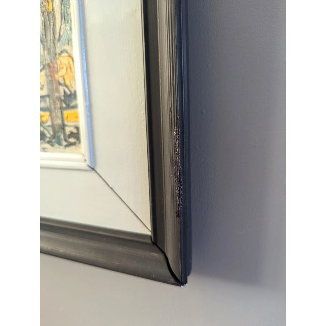 Mid-Century Modern 'Woodland Colour' Vintage Mini Original Landscape Oil Painting, Framed For Sale - Image 11 of 12