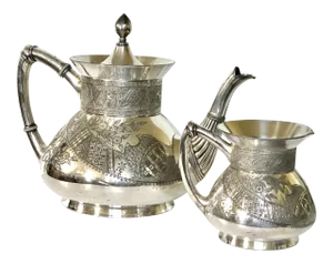 Meriden Teapot and Creamer