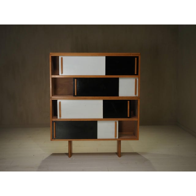 Mid-Century Modern French Sliding Door Cabinet, 1970s For Sale - Image 3 of 17